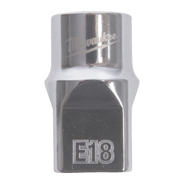 Головка торцева хромована TORX Е-стандарт 1/2'' MILWAUKEE, E18 (4932498855)