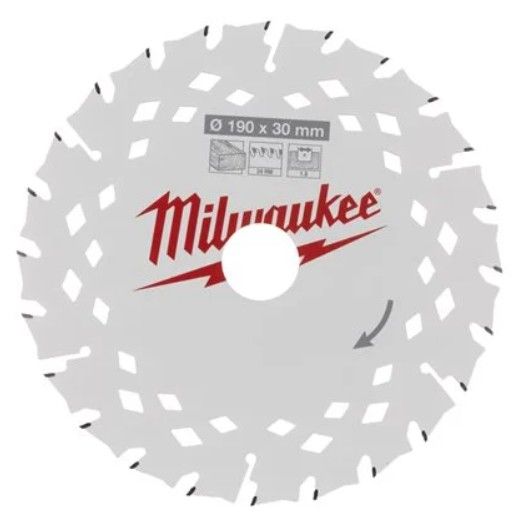 Диск пиляльний по дереву PFTE MILWAUKEE, діаметр 190х30х1,8мм, 24 зуб. (4932498976)
