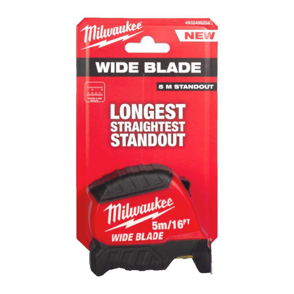 Рулетка WIDE BLADE MILWAUKEE (Gen2), 5м/16фт (35мм) (4932499204)