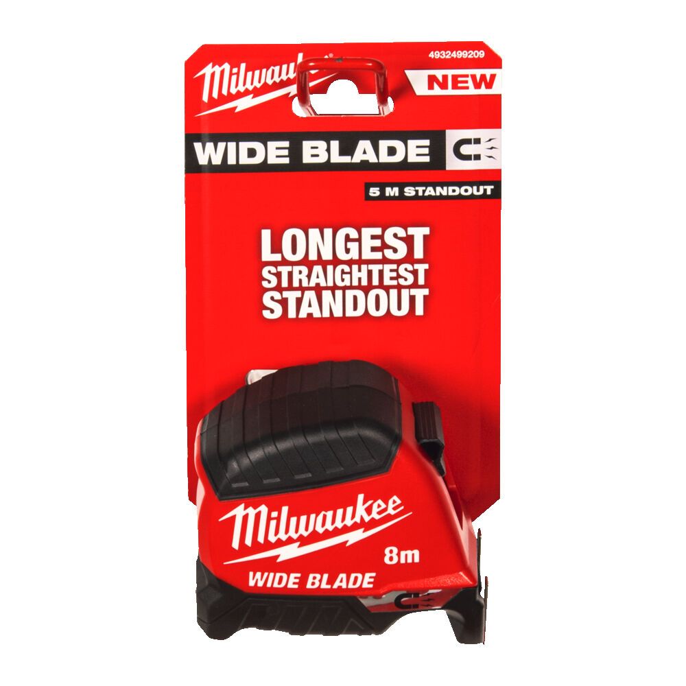 Рулетка магнитная WIDE BLADE MAGNETIC MILWAUKEE (Gen2), 8м (35мм) (4932499209)