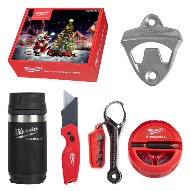 Набір ручного інструменту MILWAUKEE Christmas Promo 2025 (відкривачка TOOLGUARD (4932500164), компактний ніж Fastback (493247135 (4932500297)