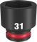 Головка ShW 1/2'' STD MILWAUKEE, 31мм (4932500298)