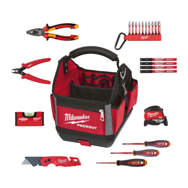 Набір ручного інструмента електрика PACKOUT MILWAUKEE, (23шт) в сумці (4932500547)