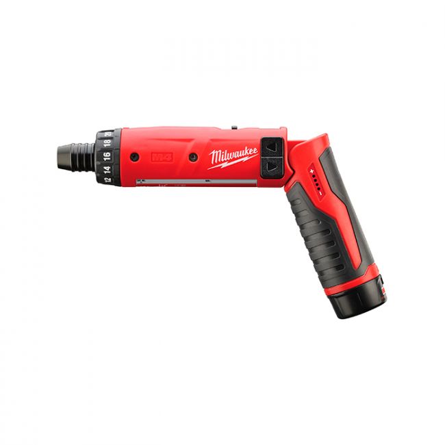 Викрутка акумуляторна MILWAUKEE M4 D-202B, (+ заряд. пристрій, 2 акум.Х2Аг, в сумці для інструментів) (4933440475)