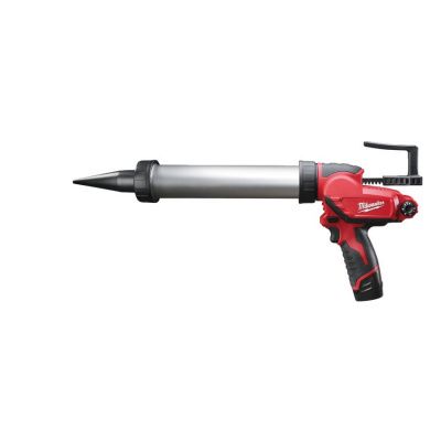 Пістолет для герметиків акумуляторний MILWAUKEE, M12 PCG/400A-201B, 400мл (зарядний пристрій, 1 акумулятор М12 В2 2Ач, алюмінієв (4933441665)