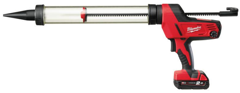 Пістолет для герметиків акумуляторний MILWAUKEE, C18 PCG/600T-201B, 600мл  (зарядний пристрій М12-18 С, 1 акумулятор М18 В 2Аг, (4933441808)