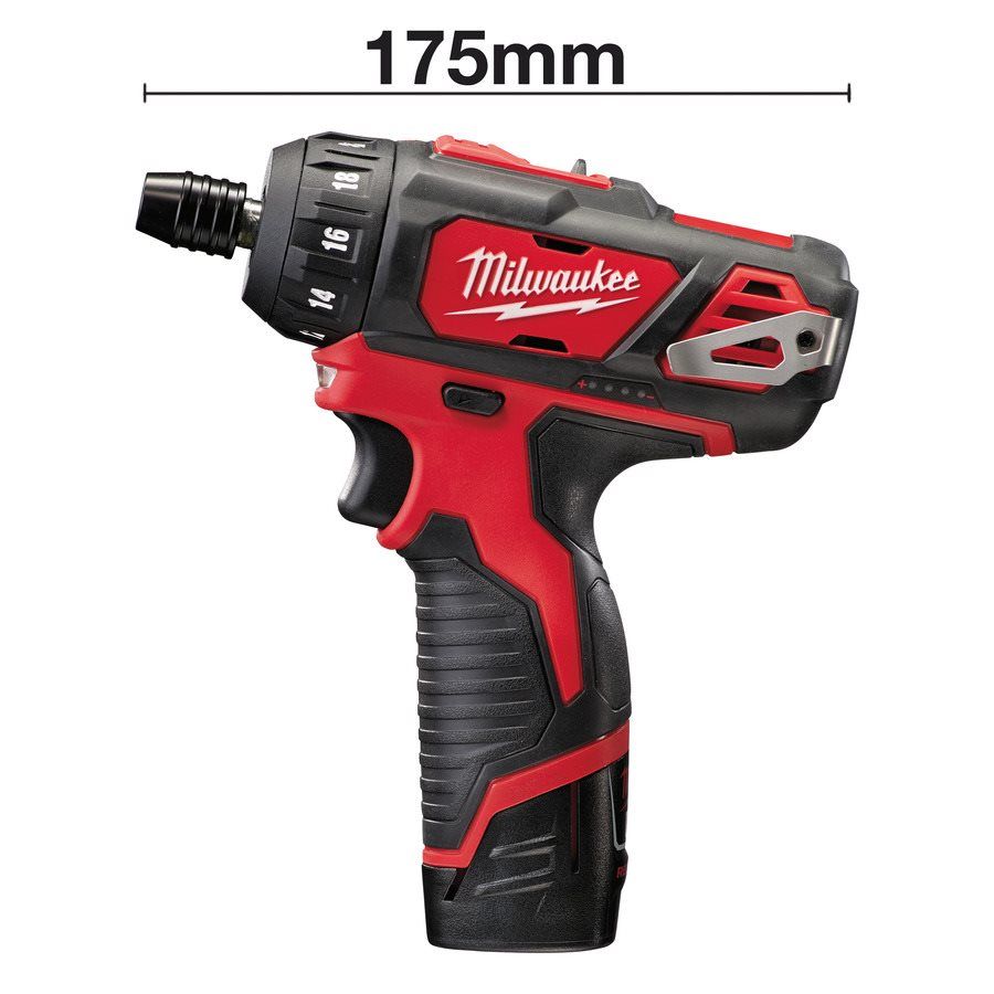 Шуруповерт акумуляторний 1/4'' HEX MILWAUKEE, M12 BD-0 (каркас, кліпса для ременя, картонне пакування) (4933441910)