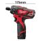 Шуруповерт акумуляторний 1/4'' HEX MILWAUKEE, M12 BD-0 (каркас, кліпса для ременя, картонне пакування) (4933441910)