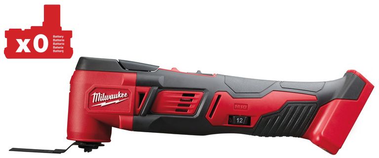 Інструмент багатофунціональний акумуляторний MILWAUKEE, M18 BMT-0 (адаптер, ніж, шліф/підошва, шліф. листи, система пиловідведен (4933446203)