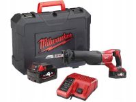 Пила шабельна акумуляторна MILWAUKEE, M18 BSX-402C (зарядний пристрій М12-18 С, 2 акумулятори М18 В4 4Аг, полотно, кейс) (4933447285)