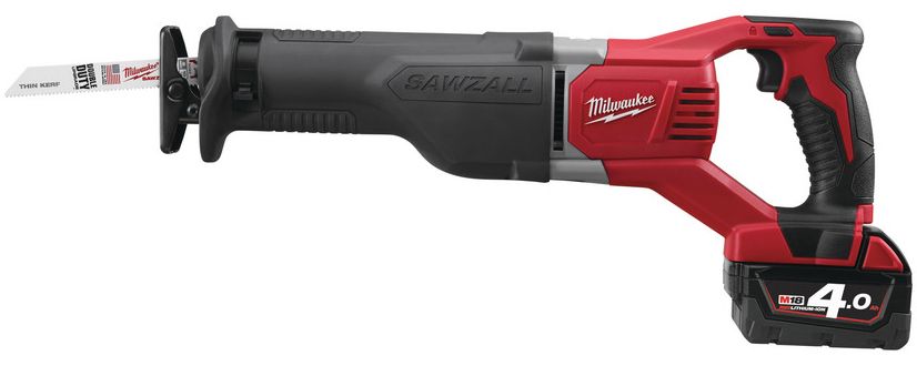 Пила шабельна акумуляторна MILWAUKEE, M18 BSX-402C (зарядний пристрій М12-18 С, 2 акумулятори М18 В4 4Аг, полотно, кейс) (4933447285)