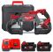 Пила стрічкова акумуляторна MILWAUKEE, M18 CBS125-502C (зарядний пристрій М12-18 FC, 2 акумулятори М18 В5 5Аг, кейс) (4933448195)