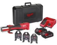Обтискач гідравлічний акумуляторний для труб MILWAUKEE, M18 BLHPT-202C V-SET (зарядний пристрій М12-18 С, 2 акумулятори М18 В2 2 (4933451134)