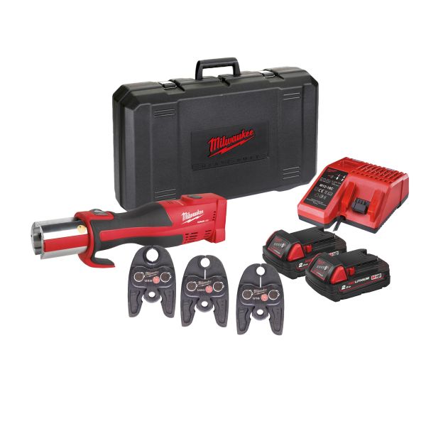 Обтискач гідравлічний акумуляторний для труб MILWAUKEE, M18 BLHPT-202C U-SET (зарядний пристрій М12-18 С, 2 акумулятори М18 В2 2 (4933451136)
