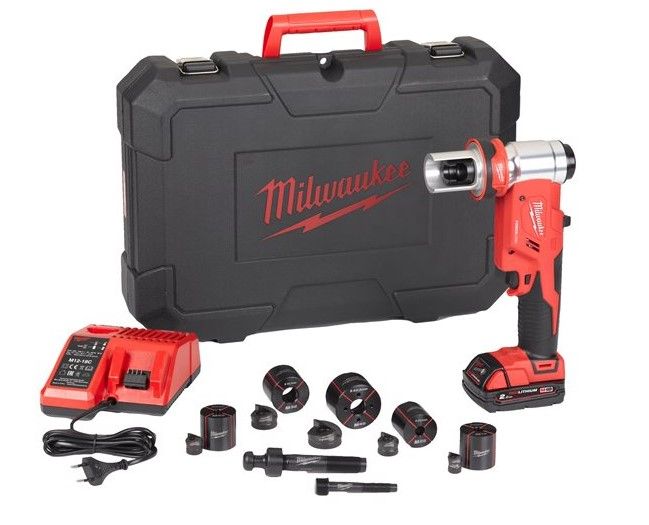 Пробійник гідравлічний для отворів акумуляторний FORCE LOGIC MILWAUKEE M18 HKP-201CA (зарядний пристрій М12-18 С, 1 акумулятор М (4933451204)