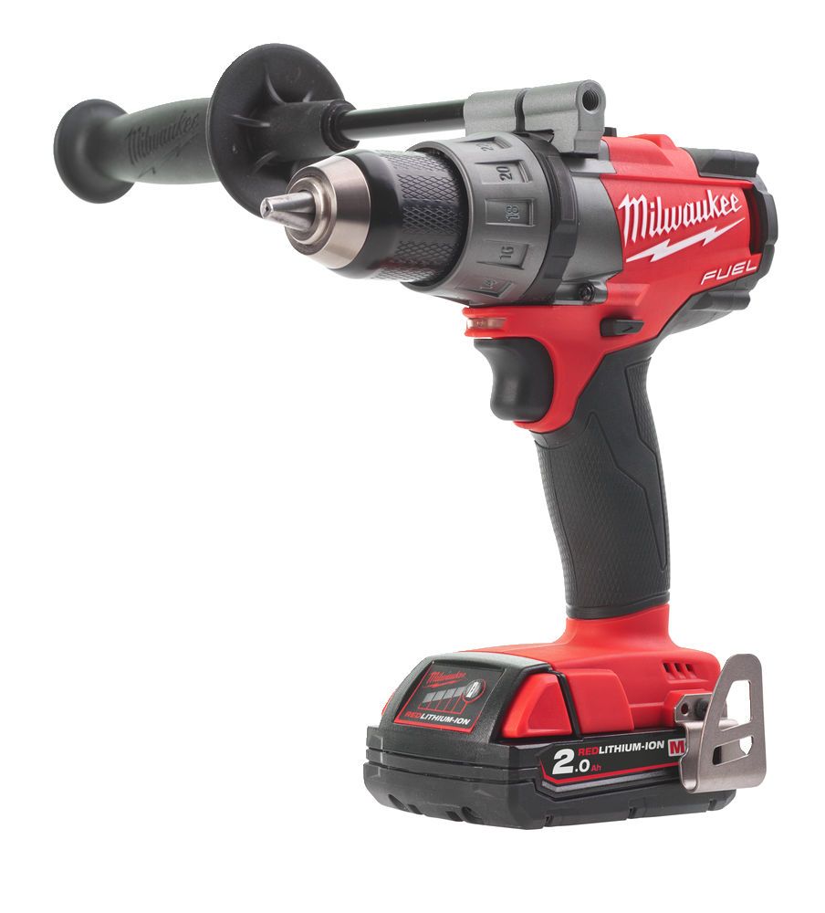 Дриль-шуруповерт акумуляторна безщіткова MILWAUKEE, M18 FDD-202, 135Нм (зарядний пристрій M12-18 C, 2 акумулятора M18В B2 2Аг, к (4933451358)