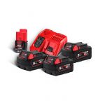 Енергокомплект Li-Ion MILWAUKEE, M18 NRG-503 (зарядний пристрій M12-18FC, 3 акумулятори M18 В5 5Аг) + подарунок акумулятор M12 B (4933451423)