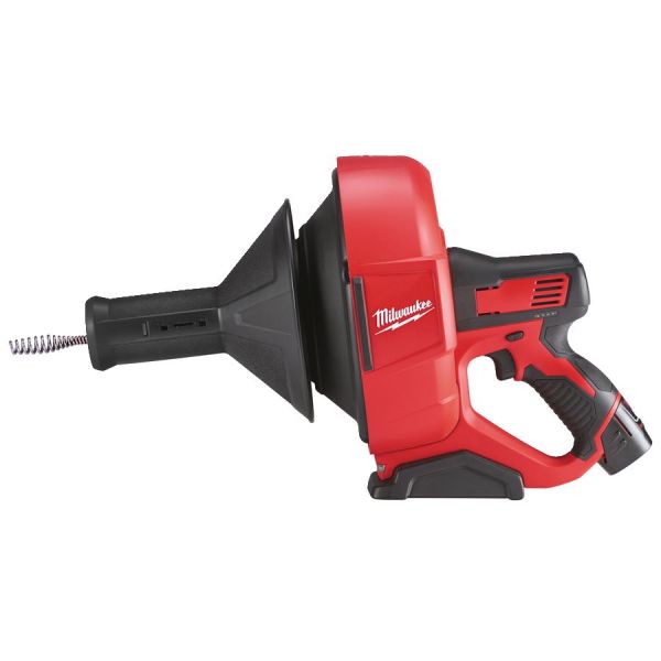 Машина прочистна акумуляторна MILWAUKEE, M12 BDC8-202C, трос 8м (зарядний пристрій С12 С , 2 акумулятори М12 В2 2Аг, відро, карт (4933451633)