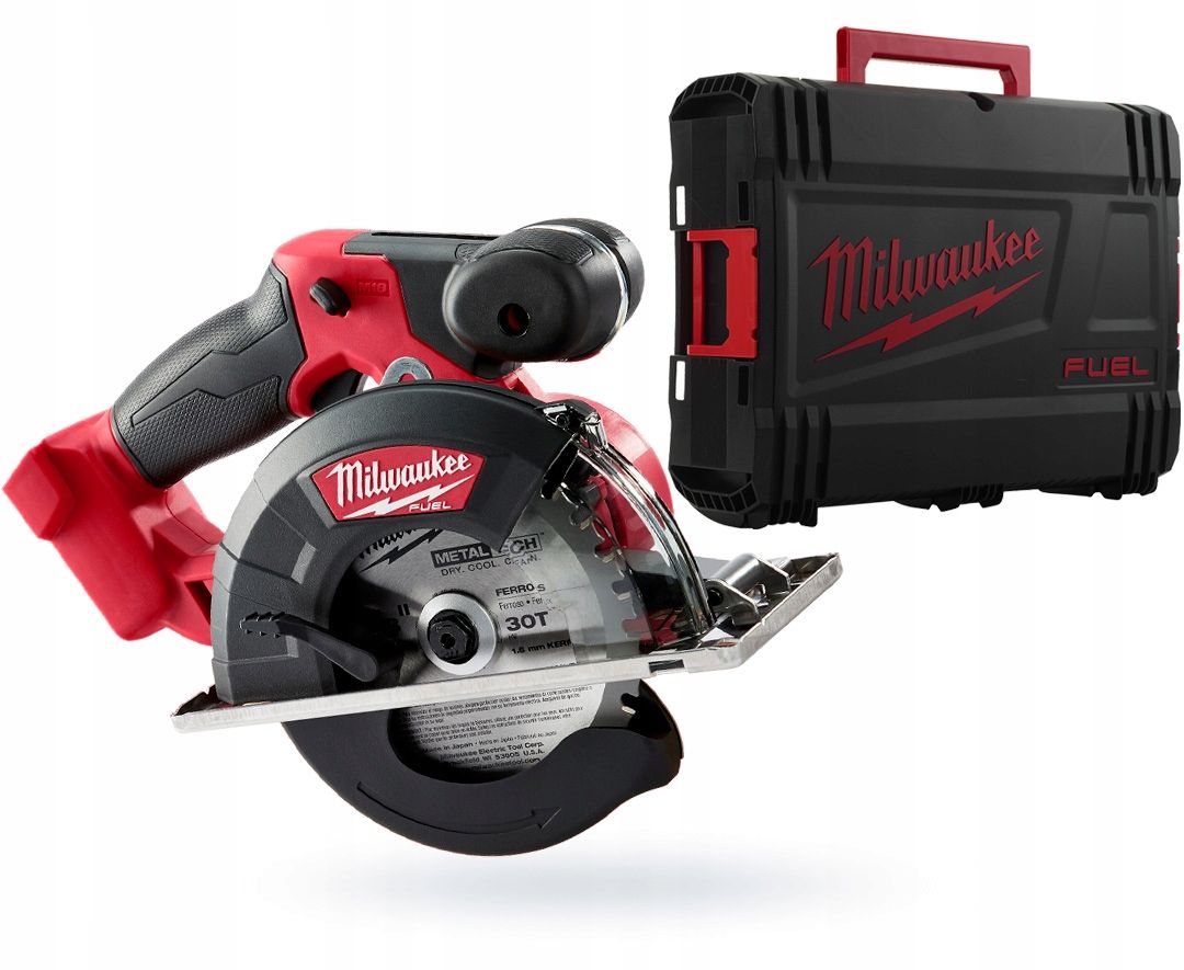 Пила дискова ручна акумуляторна по металу MILWAUKEE, M18 FMCS-0X, діаметр 150мм (каркас, диск по металу з 34зубами, HDкейс) (4933459192)