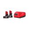 Енергокомплект Li-Ion MILWAUKEE, M12 NRG-402 (зарядний.пристрій С12, 2 акумулятори В4 4Аг, картонне пакуванння) (4933459211)