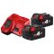 Енергокомплект Li-Ion MILWAUKEE, M18 NRG-402 (зарядний пристрій M12-18FC, 2 акумулятори М18 В4 4Аг, картонне пакування) (4933459215)