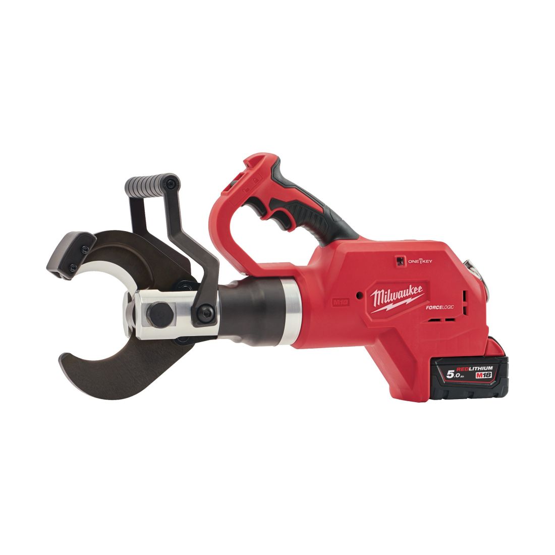 Кабелеріз гідравлічний підземний акумуляторний MILWAUKEE, M18 HCC75-502C (зарядний пристрій M12-18 FC, 2 акумулятори М18 В5 5Аг, (4933459269)