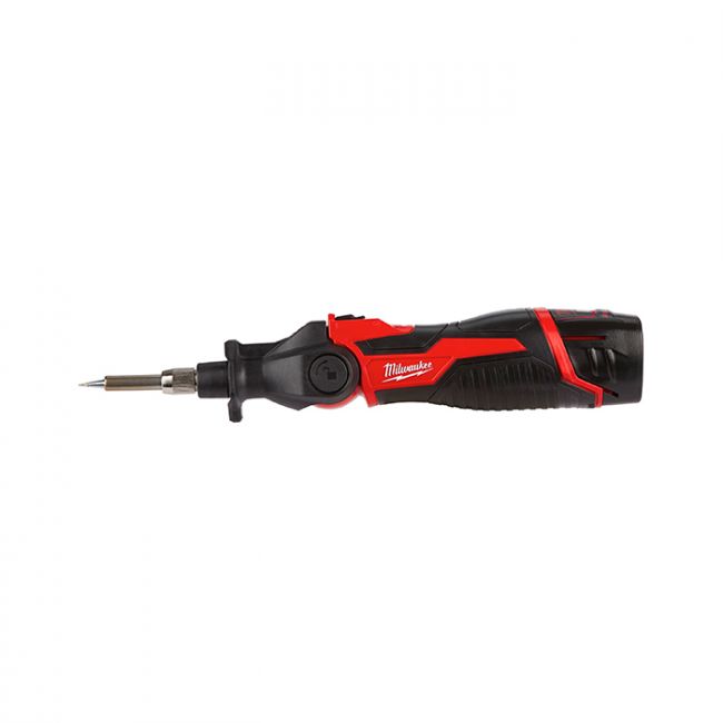 Паяльник акумуляторний MILWAUKEE, M12 SI-201C (зарядний пристрій С12 С, 1 акумулятор М12 В2 2Аг, жало, кейс) (4933459761)