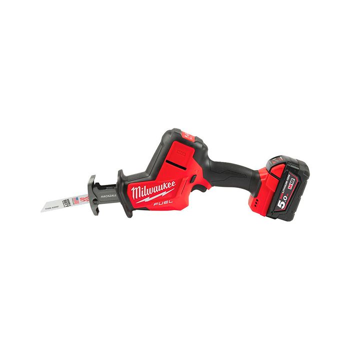 Пила шабельна акумуляторна MILWAUKEE, M18 FHZ-502X (зарядий пристрій M12-18 FC, 2 акумулятори М18 В5 5Аг, полотно, HDкейс) (4933459885)