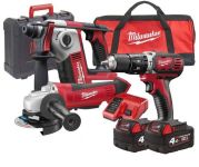 Набір інструментів акумуляторних MILWAUKEE, M18 BPP3A-402B - KIT COMPOSTO DA: (зарядний пристрій M12-18FC, 2 акумулятори M18 B4 (4933464140)