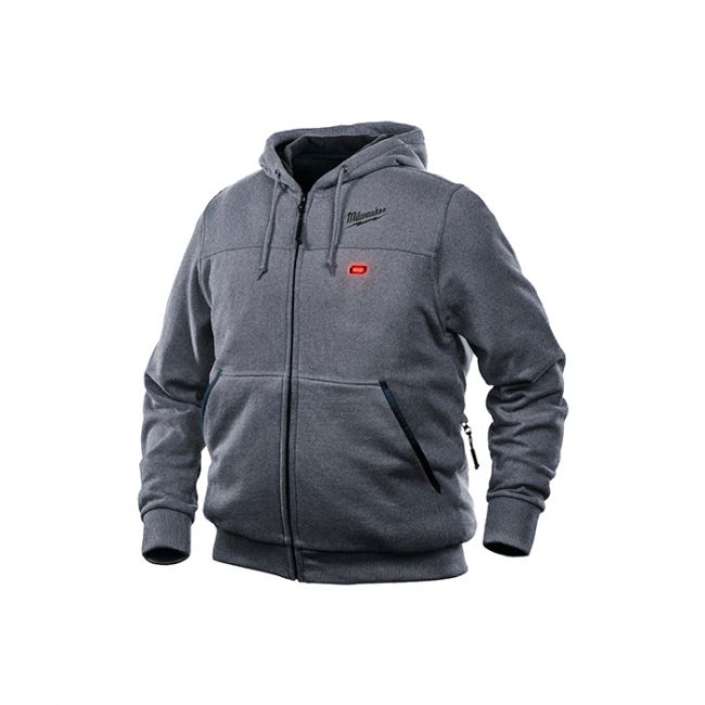 Куртка (толстовка) з електропідігрівом акумуляторна MILWAUKEE, M12 HH GREY3-0 (XL), сіра (4933464355)