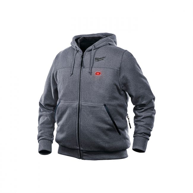 Куртка (толстовка) з електропідігрівом акумуляторна MILWAUKEE, M12 HH GREY3-0 (XXL), сіра (4933464356)