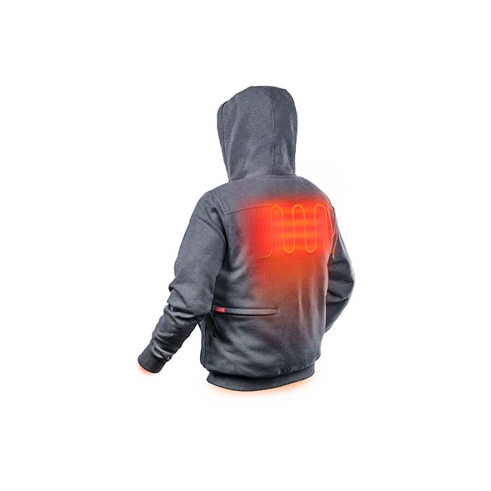 Куртка (толстовка) з електропідігрівом акумуляторна MILWAUKEE, M12 HH GREY3-0 (XXL), сіра (4933464356)
