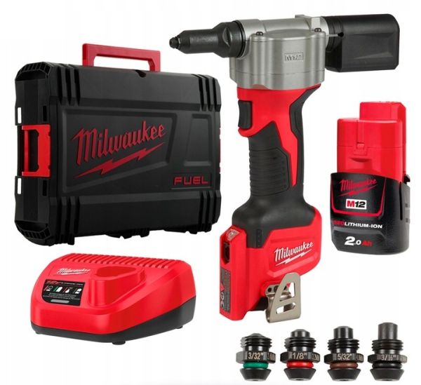 Аккумуляторный заклепочник Milwaukee M12 BPRT-201X (4933464405)