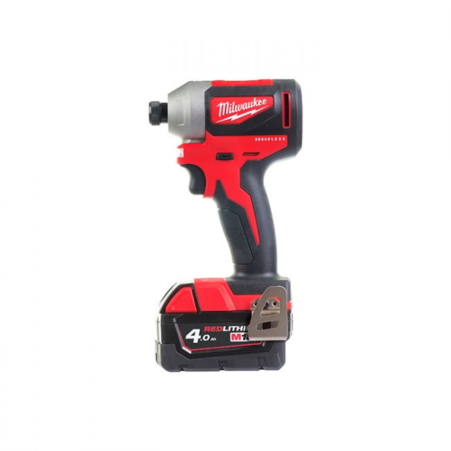 Шуруповерт ударний акумуляторний безщітковий 1/4" HEX MILWAUKEE, M18 CBLID-0, 180Нм (каркас, кліпса для ременя, картонне пакуван (4933464476)