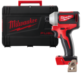 Шуруповерт ударний акумуляторний безщітковий 1/4" HEX MILWAUKEE, M18 BLID2-0X, 180Нм (каркас, кліпса для ременя, HDкейс) (4933464519)