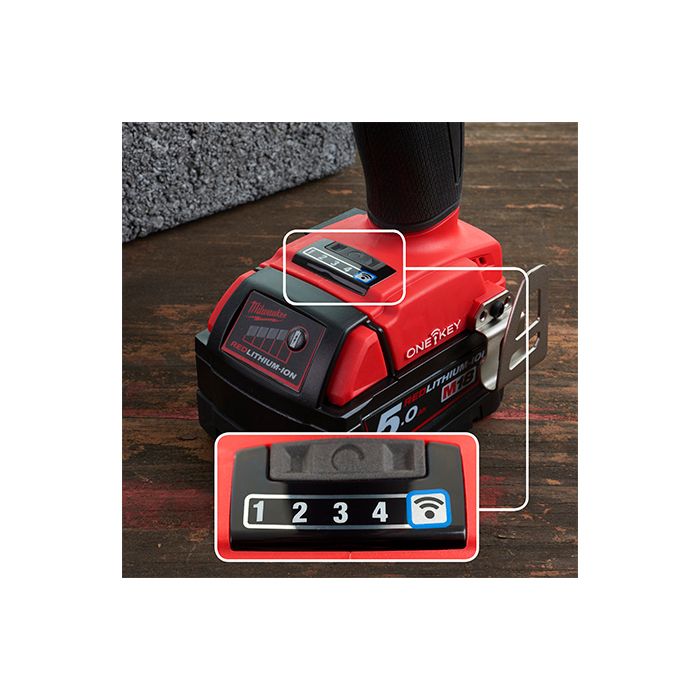Аккумуляторная дрель-шуруповерт Milwaukee M18 ONEPD2-0X FUEL ONE-KEY без АКБ и ЗУ (4933464526)