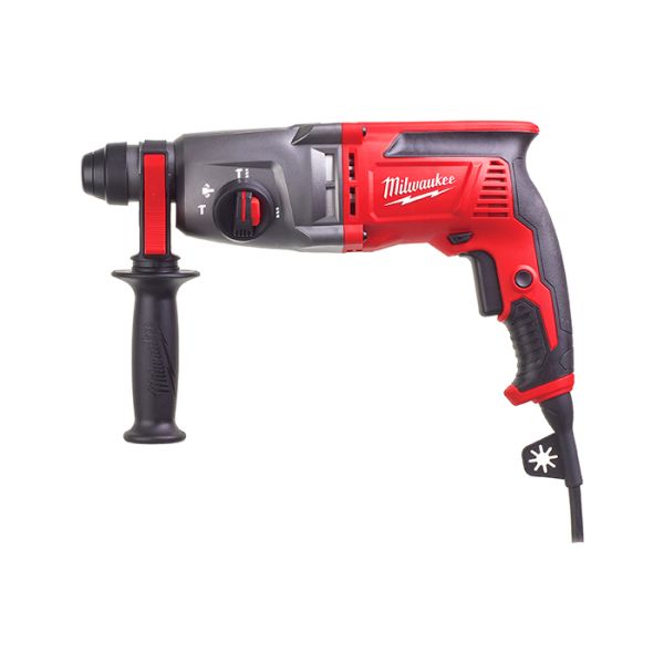 Перфоратор 3-режимний SDS-PLUS MILWAUKEE, PH 26 T, 800Вт (2,4Дж) (бічна рукоять, обмежувач глибини, кейс) (4933464580)
