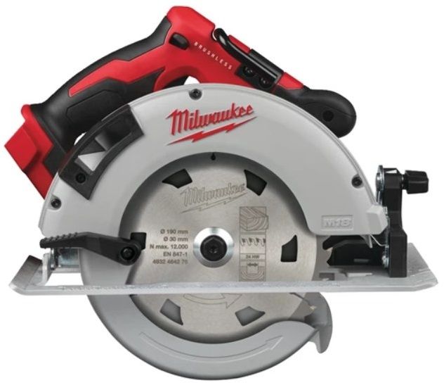 Пила дискова ручна акумуляторная MILWAUKEE, M18 BLCS66-0, діаметр 190мм (каркас) (4933464588)