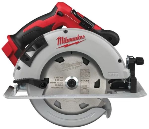 Пила дискова ручна акумуляторная MILWAUKEE, M18 BLCS66-0, діаметр 190мм (каркас) (4933464588)