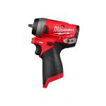 Гайковерт акумуляторний безщітковий 1/4'' MILWAUKEE, M12 FIW14-0, 136Нм, з кільцем (каркас, кліпса для ременя, картонне пакуванн (4933464611)