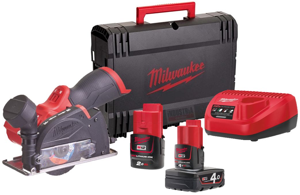 Шліфмашина універсальна відрізна акумуляторна безщіткова MILWAUKEE, M12 FCOT-422X, діаметр 76мм (зарядний пристрій С12 С, 1 х М1 (4933464619)