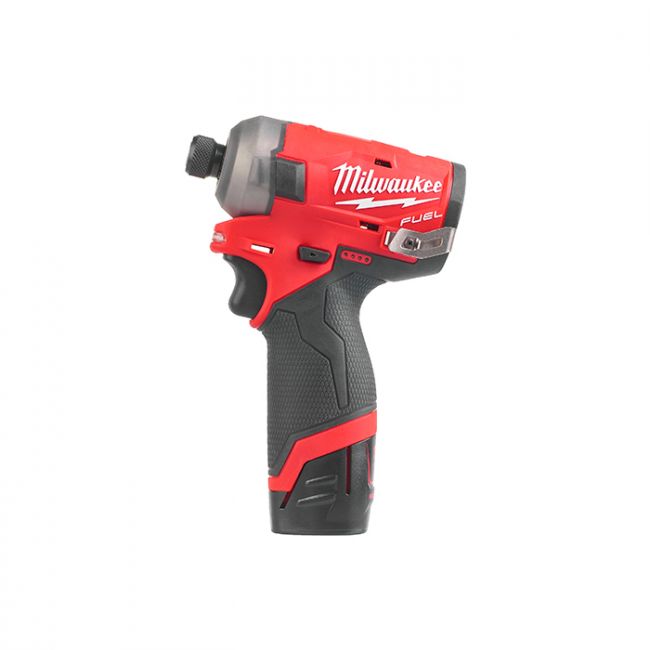 Шуруповерт ударний гідравлічний акумуляторний безщітковий 1/4'' HEX MILWAUKEE, M12 FQID-0, 50Нм (каркас, кліпса для ременя, карт (4933464972)