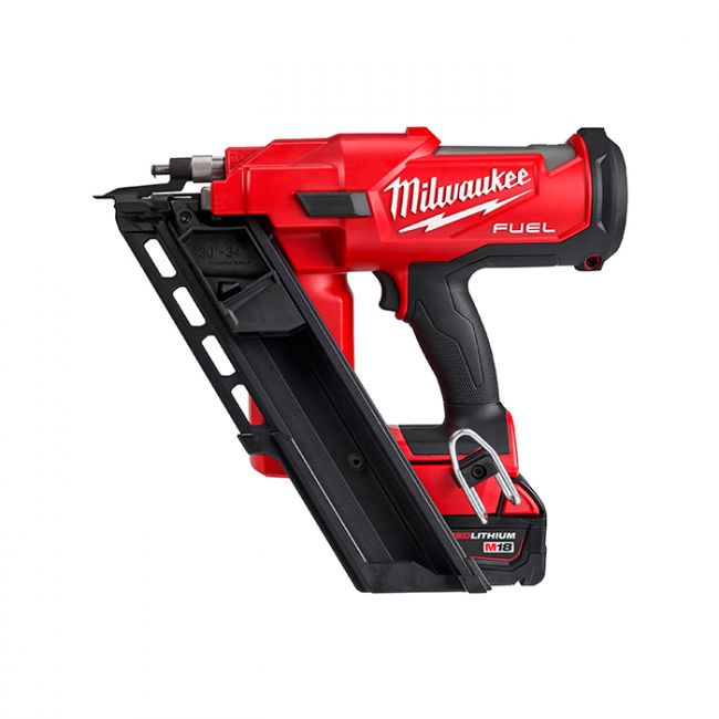Пістолет цвяхозабивний акумуляторний безщітковий MILWAUKEE, M18 FFN-502C, 50/90мм (зарядний пристрій M12-18 FC, 2 акумулятори М1 (4933471404)
