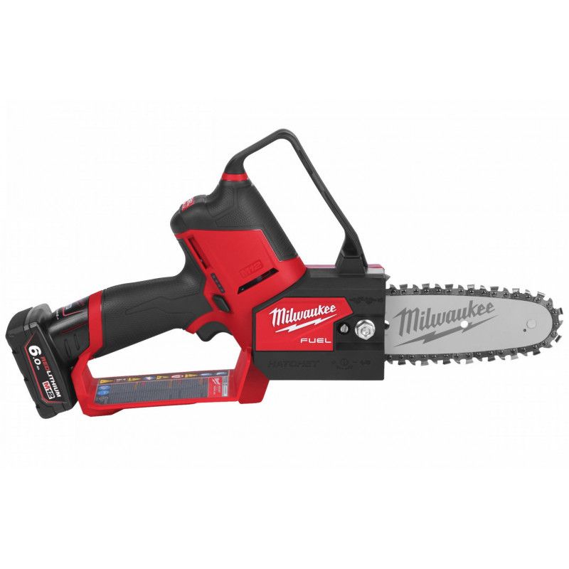 Пила ланцюгова акумуляторна шина 15 см MILWAUKEE M12 FUEL FHS-602X (+ заряд.пристрій, 2 акум., HD кейс) (4933472212)