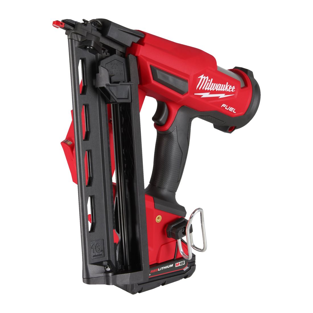Пістолет цвяхозабивний акумуляторний безщітковий MILWAUKEE, M18 FN16GA-202X (зарядний пристрій M12-18 FC, 2 акумулятори М18 В2 2 (4933478092)