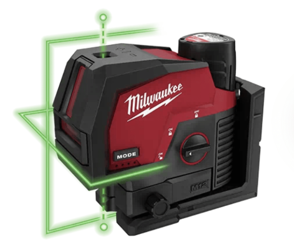 Нівелір лазерний лінійно-точковий акумуляторний MILWAUKEE M12 CLLP-301C (зелений промінь) (4933478100)