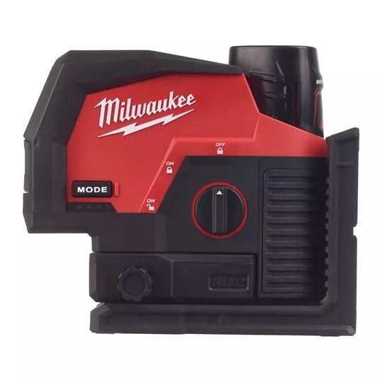 Нівелір лазерний лінійно-точковий акумуляторний MILWAUKEE M12 CLLP-301C (зелений промінь) (4933478100)