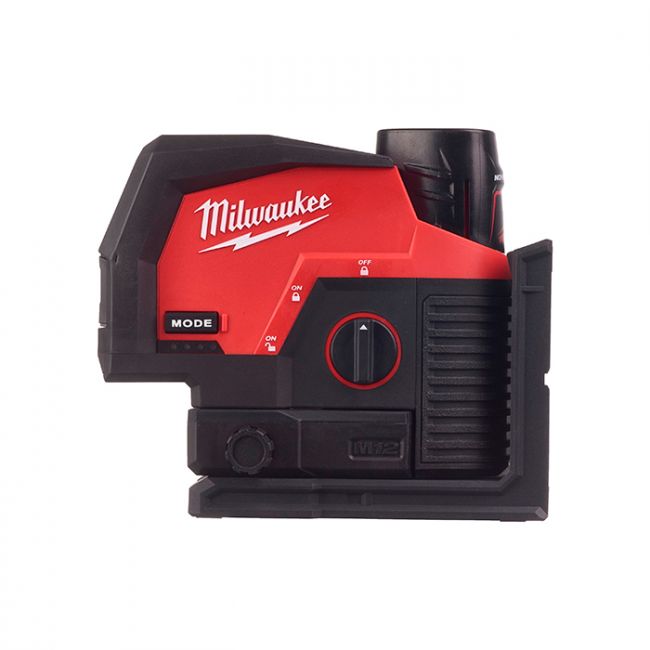 Нівелір лазерний лінійно-точковий акумуляторний MILWAUKEE, M12 CLLP-0C (кейс) (4933478101)