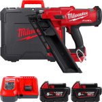 Пістолет цвяхозабивний акумуляторний безщітковий MILWAUKEE M18 FUEL FFNS-502C  (зарядний пристрій M12-M18 FC, 2 акумулятори M18 (4933478302)