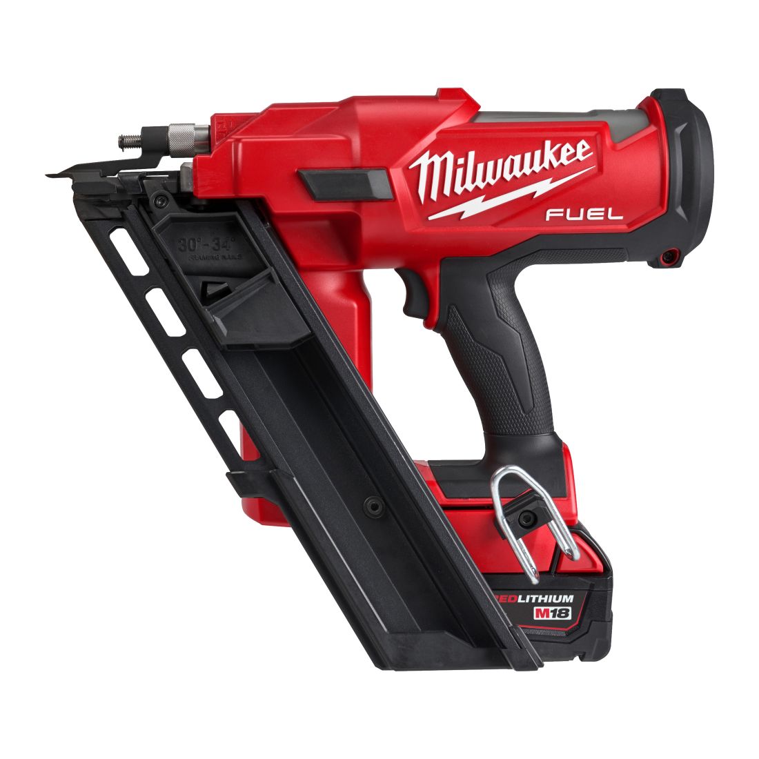 Пістолет цвяхозабивний акумуляторний безщітковий MILWAUKEE M18 FUEL FFNS-502C  (зарядний пристрій M12-M18 FC, 2 акумулятори M18 (4933478302)